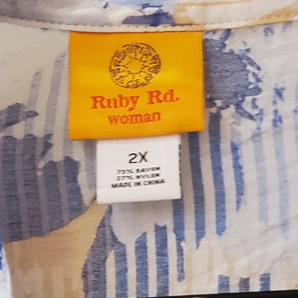 Ruby Rd. Mandarin Collar Button-Down Blouse - image 4